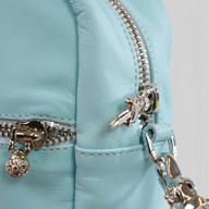 CLB XXIII Chrome Hearts light blue leather Takka bag featuring detailed silver hardware and star patch accents