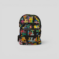 CLB XXIII Chrome Hearts multicolor leather backpack featuring filigree cross patches and .925 sterling silver hardware