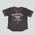 CLB XXIII grey wool and cotton Dior Atelier baseball shirt with white piping and embroidered front logo