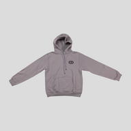 CLB XXIII Dior CD Icon hoodie in dusty purple cotton with a front kangaroo pocket and black logo embroidery