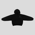 CLB XXIII black Dior X ERL relaxed fit cotton hoodie with subtle logo embroidery on the chest