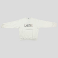 CLB XXIII white Dior crewneck sweatshirt featuring floral logo embroidery in 100% cotton