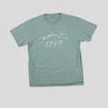 CLB XXIII Dior Christian Dior 1947 green cotton t-shirt with white script logo graphic