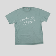 CLB XXIII Dior Christian Dior 1947 green cotton t-shirt with white script logo graphic