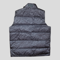CLB XXIII Dior Oblique padded vest jacket in grey featuring the iconic monogram pattern and a high collar