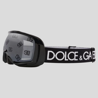 CLB XXIII Dolce & Gabbana black ski goggles with branded lens and adjustable logo strap