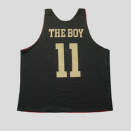 CLB XXIII Drake x OVO It's All A Blur reversible basketball jersey in black with gold The Boy 11 graphic