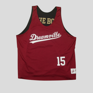 CLB XXIII Drake x OVO reversible basketball jersey in red mesh with Dreamville graphic and number 15 print