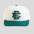 CLB XXIII Eric Emanuel basic hat in off-white and green wool-blend with embroidered EE logo on the front