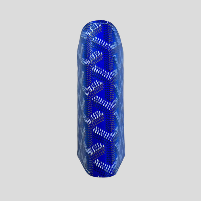 CLB XXIII Goyard Saint-Pierre card wallet in sky blue featuring the iconic chevron print pattern