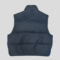 CLB XXIII Gucci X Balenciaga The Hacker black puffer vest with all-over monogram pattern