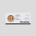 CLB XXIII Jason Mark Durables cleaning brush with stiff bristles in white retail packaging for durable materials