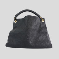 CLB XXIII Louis Vuitton Empreinte Artsy MM bag in navy blue embossed leather with gold-tone hardware