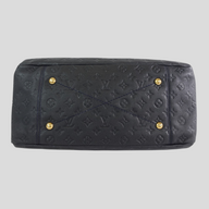 CLB XXIII Louis Vuitton Empreinte Artsy MM bag base in navy embossed leather with gold tone protective feet