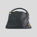 CLB XXIII Louis Vuitton Empreinte Artsy MM bag in navy blue embossed leather with gold-tone hardware