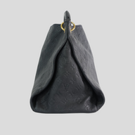 CLB XXIII Louis Vuitton Empreinte Artsy MM bag in navy blue embossed leather with gold hardware side view