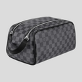 CLB XXIII Louis Vuitton Dopp Kit toilet pouch in grey and black Damier Graphite leather with silver zip closures