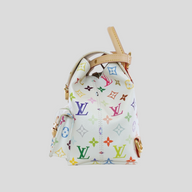 CLB XXIII Louis Vuitton x Takashi Murakami Venice bag in white multicolour monogram canvas with leather trim