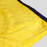 CLB XXIII Louis Vuitton SS26 yellow cotton terry cloth beach towel bag with jacquard-woven Monogram motif