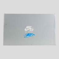 CLB XXIII Matty Boy Air Force 1 sneaker box with white Nike branding and blue custom graphic logo