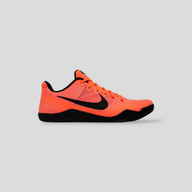 CLB XXIII Nike Kobe 11 Barcelona basketball sneaker in bright mango and crimson engineered mesh with black Swoosh