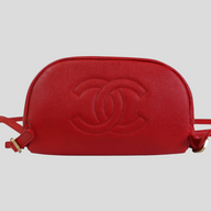CLB XXIII red Chanel Caviar leather Filigree backpack with embossed CC logo and gold-tone hardware