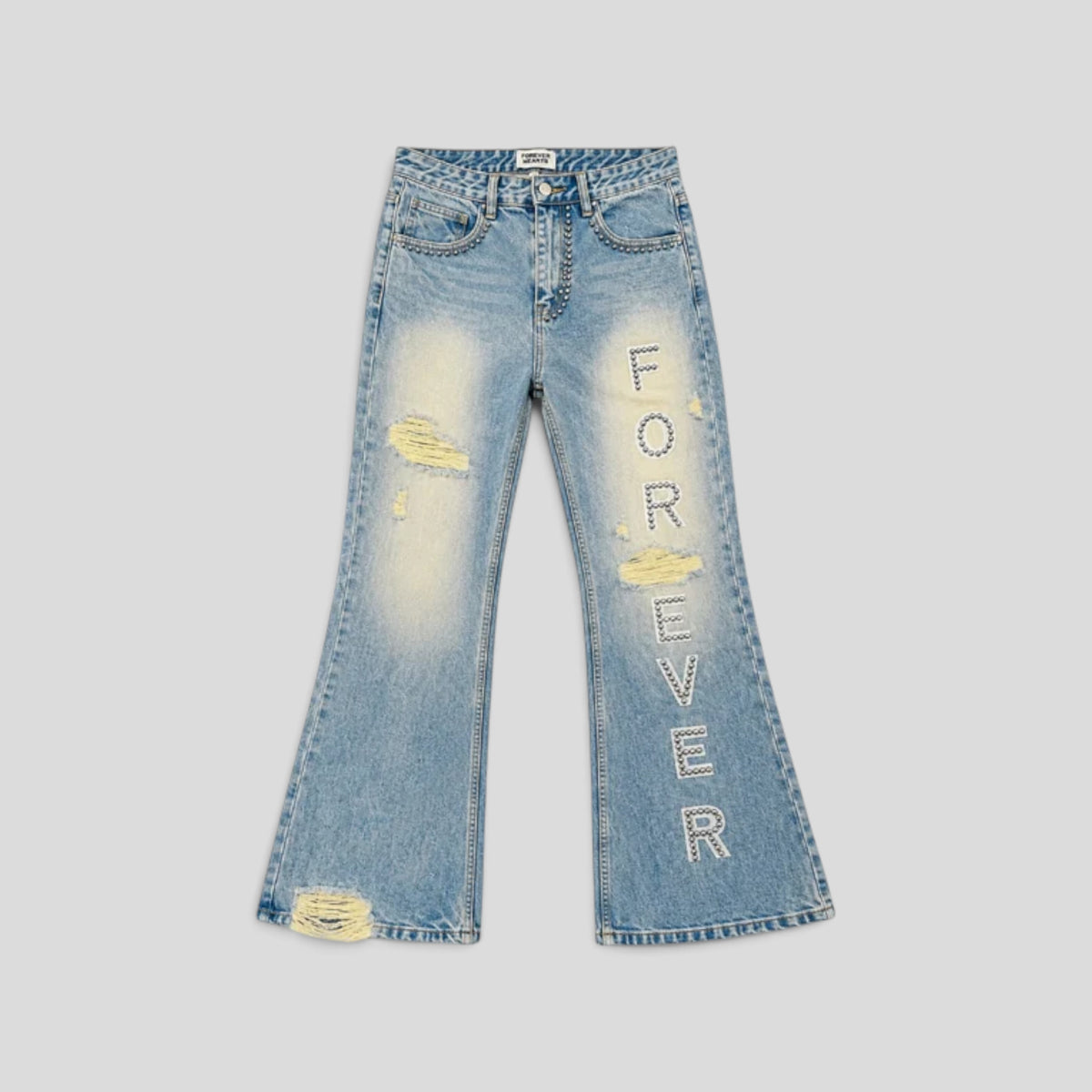 Forever Hungry Flared Jeans in Medium Wash