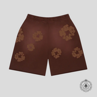 Denim Tears Mono Wreath Sweat Shorts in Brown