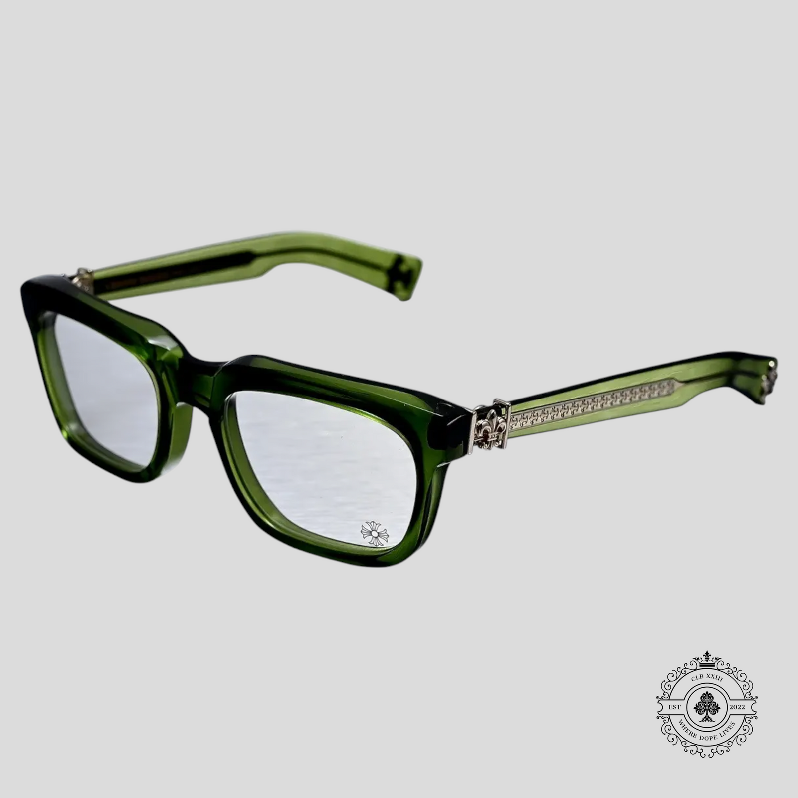 Chrome Hearts "See You In Tea" Sunglasses in Dark Olive Green