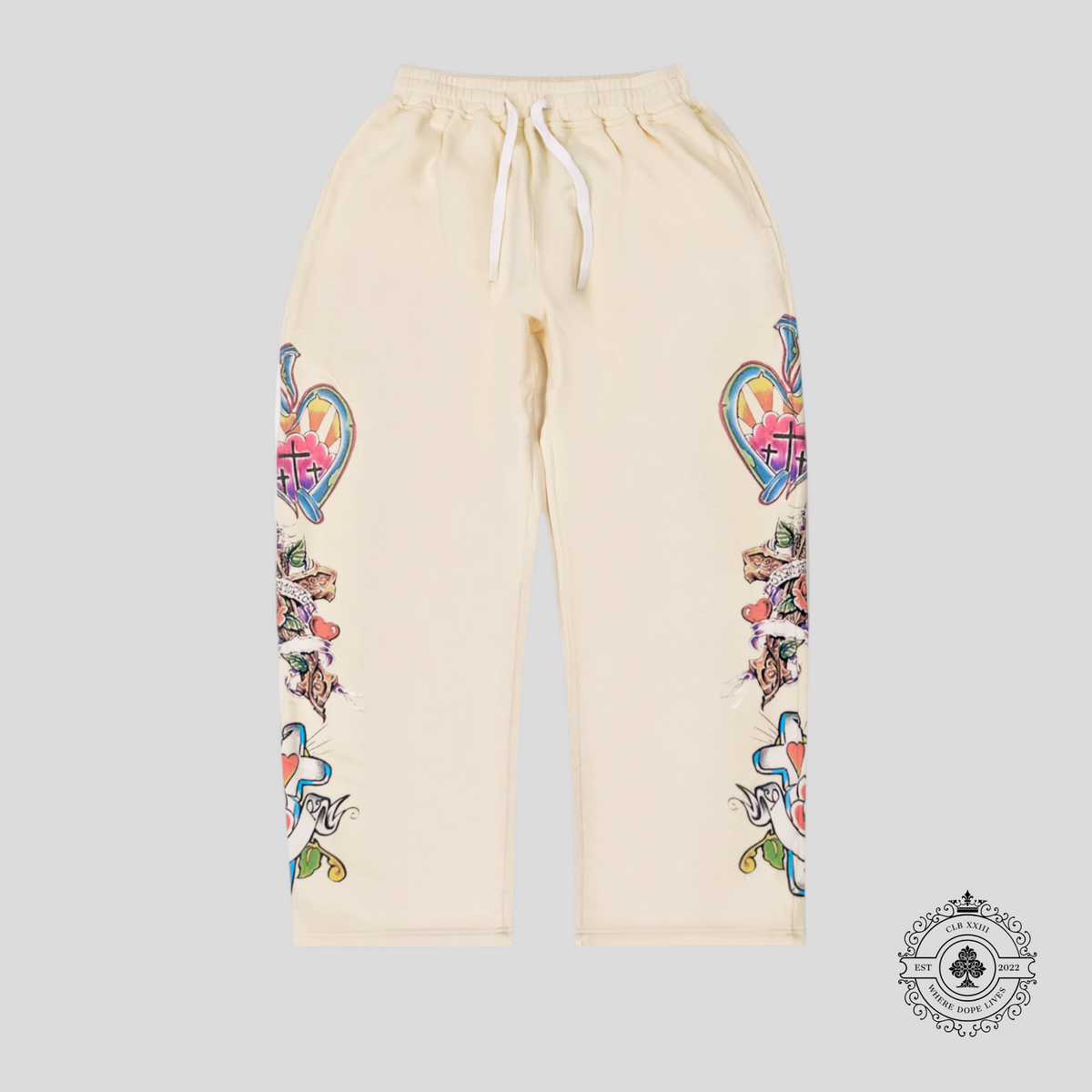 Righteous Risen King Sweatpants in Cream
