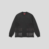 Supreme Reflective Long Sleeve Tee in Black