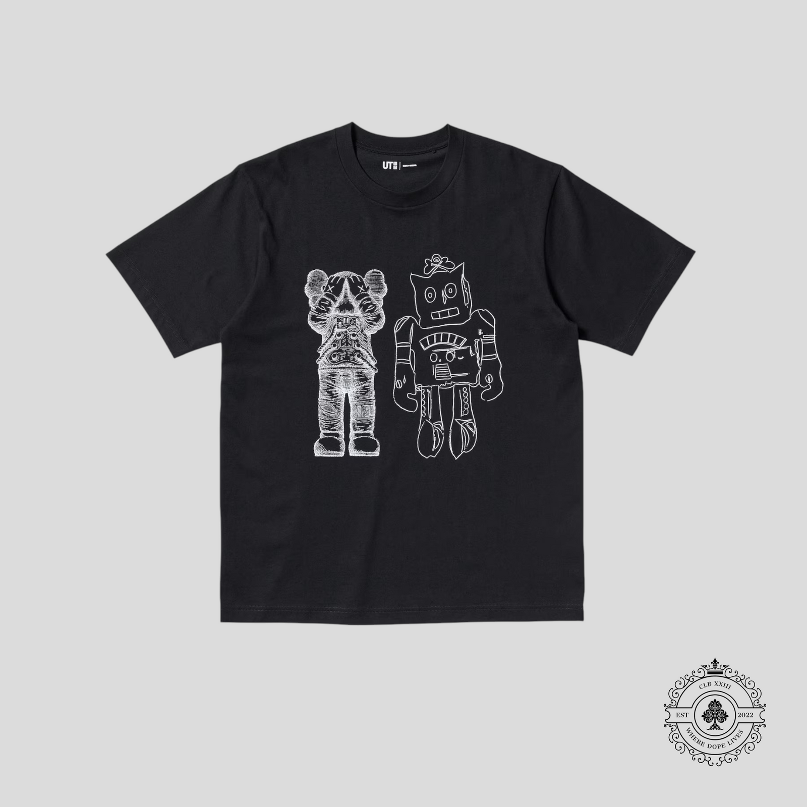 Uniqlo Kaws X Warhol Robot Tee in Black
