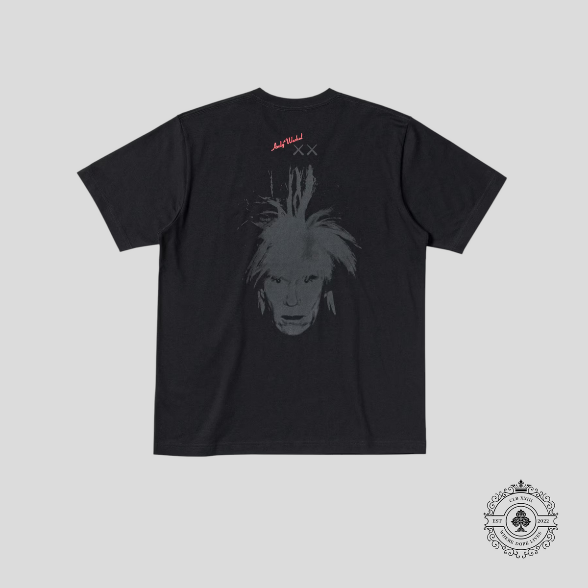 Uniqlo Kaws X Warhol Face Tee in Black