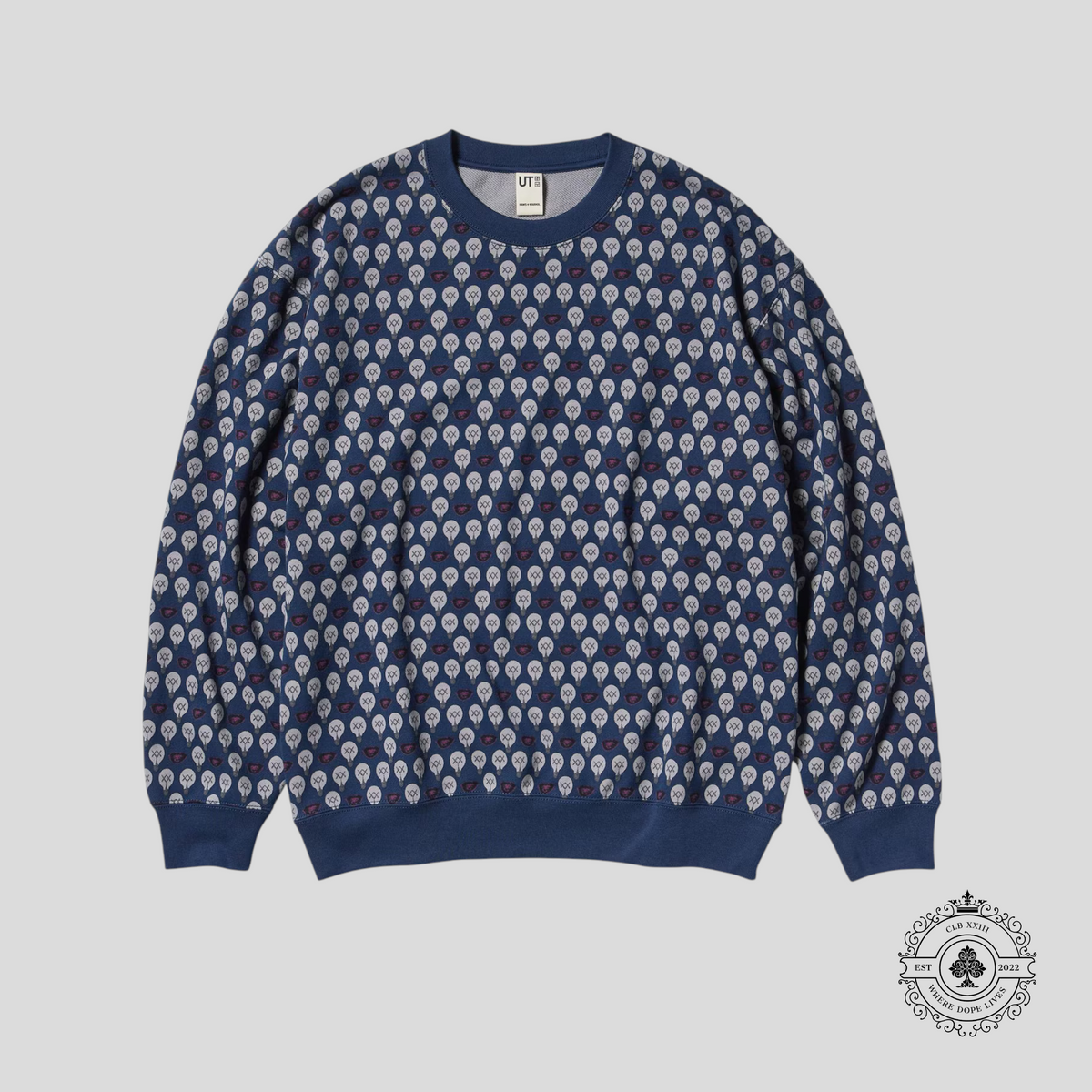 Uniqlo Kaws X Warhol Lightbulb Crewneck in Blue