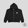 Saint Vanity Oreo Zip Up Hoodie in Black
