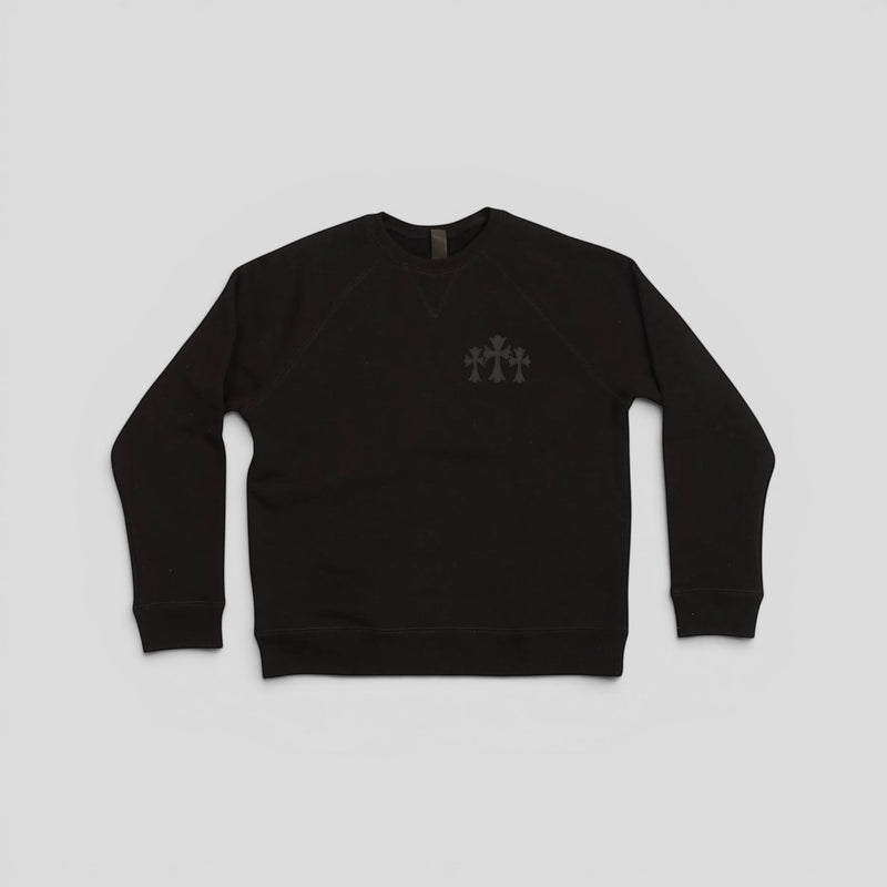 Chrome Hearts Cemetery Cross Seven-11 Crewneck in Black