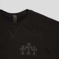 Chrome Hearts Cemetery Cross Seven-11 Crewneck in Black