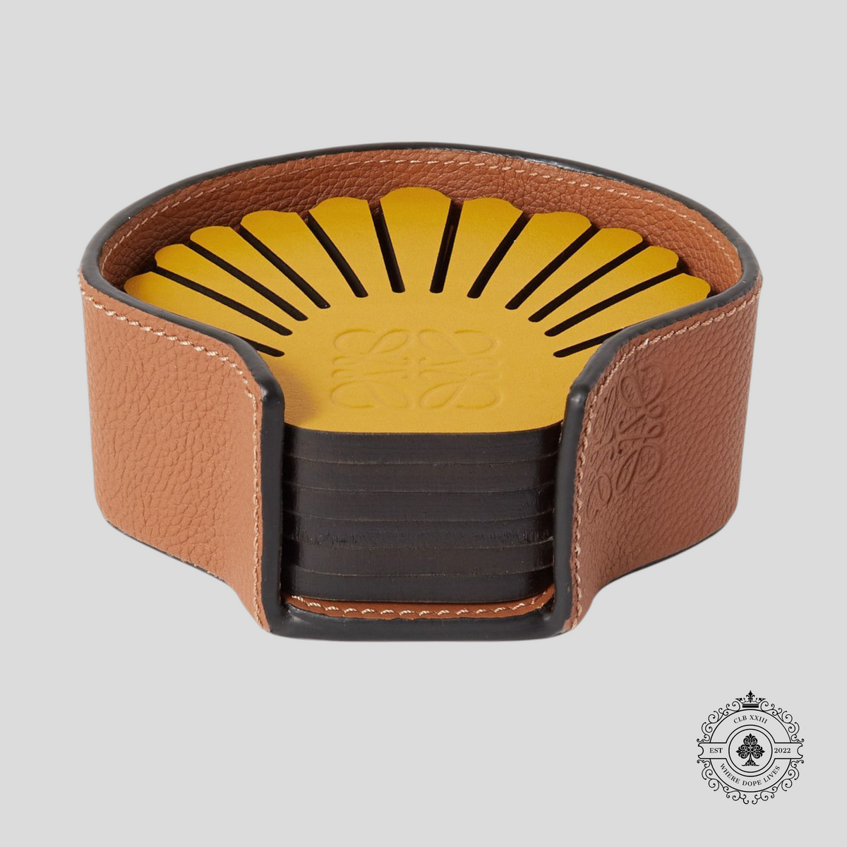 Loewe Seashell Leather Coaster Set