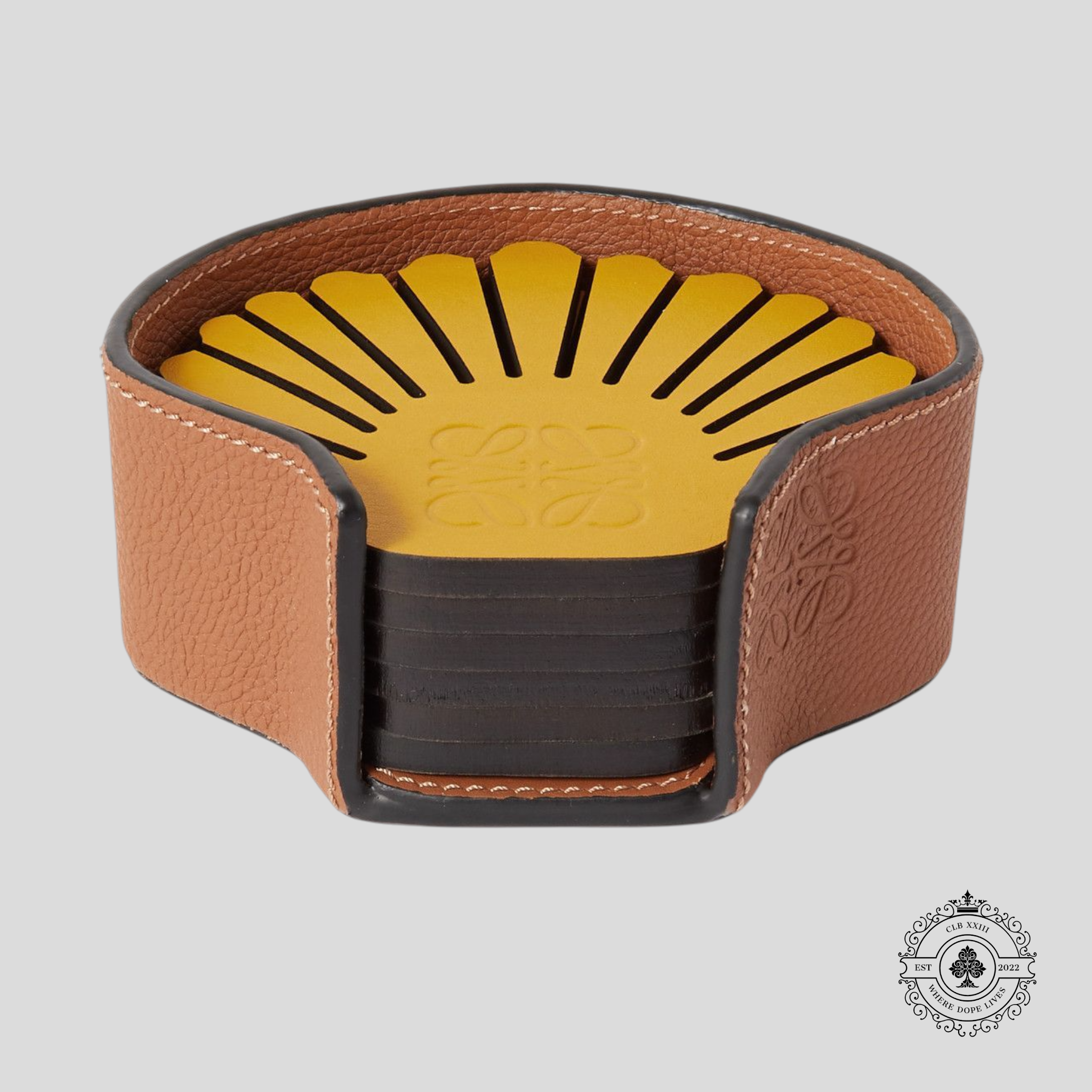 Loewe Seashell Leather Coaster Set