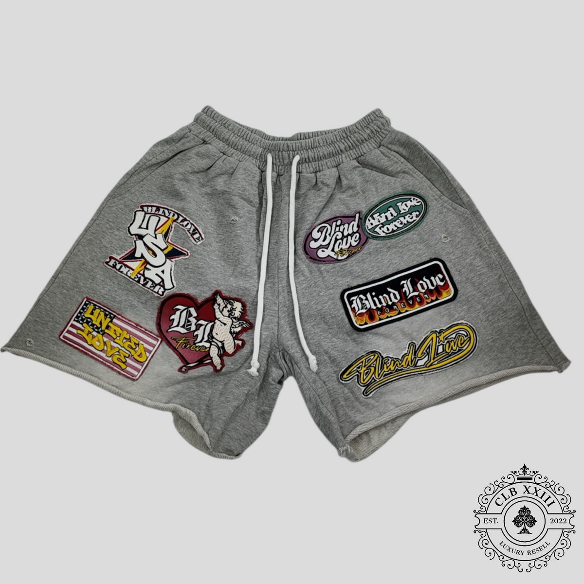 Blind Love United Love Shorts in Grey