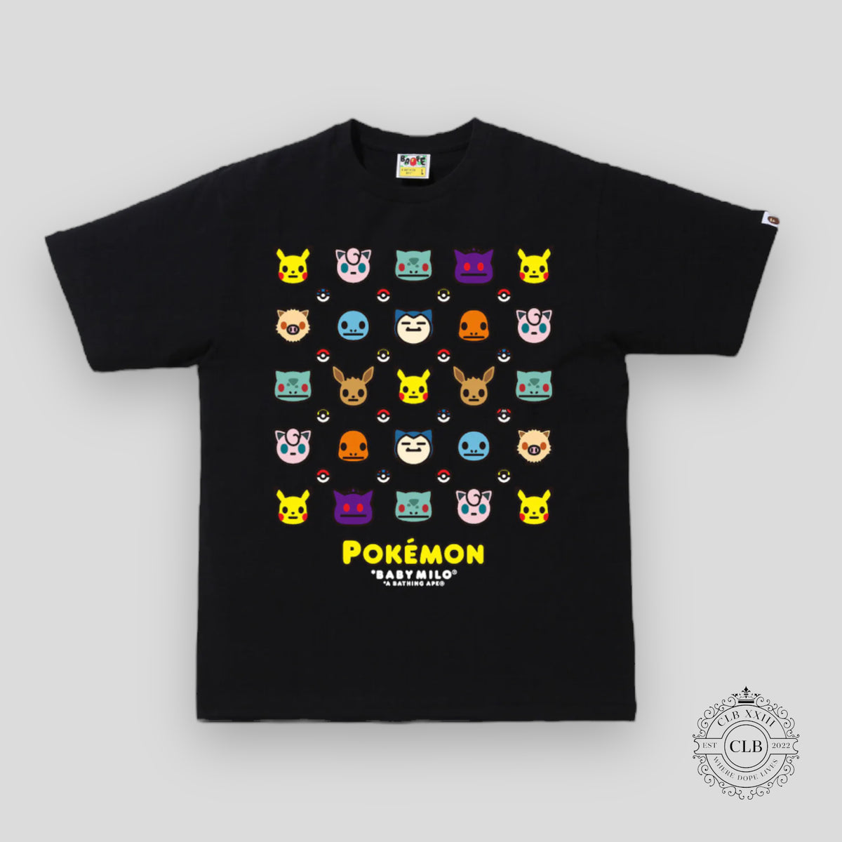 BAPE X Pokemon Baby Milo Tee in Black