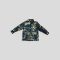 CLB XXIII Louis Vuitton tie-dye monogram denim overshirt in 100% cotton with a vibrant multi-color striped pattern.