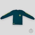 CHROME HEARTS HORSESHOE LOGO LONG SLEEVE TEE - GREEN / YELLOW