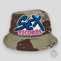 Chrome Hearts Sex Records Patch Bucket Hat in Desert Tan