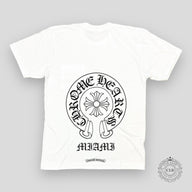 CHROME HEARTS HORSESHOE LOGO POCKET T-SHIRT - WHITE