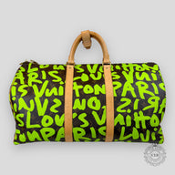 Louis Vuitton Graffiti Monogram Keepall 50 in Green