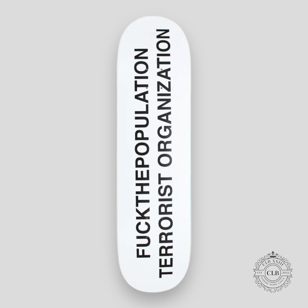 FTP ORGANIZATION 8.25 SKATE DECK - WHITE