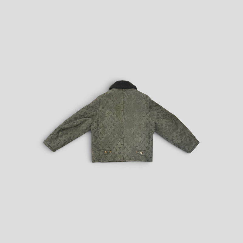 Louis Vuitton Monogram Shearling Jacket in Olive