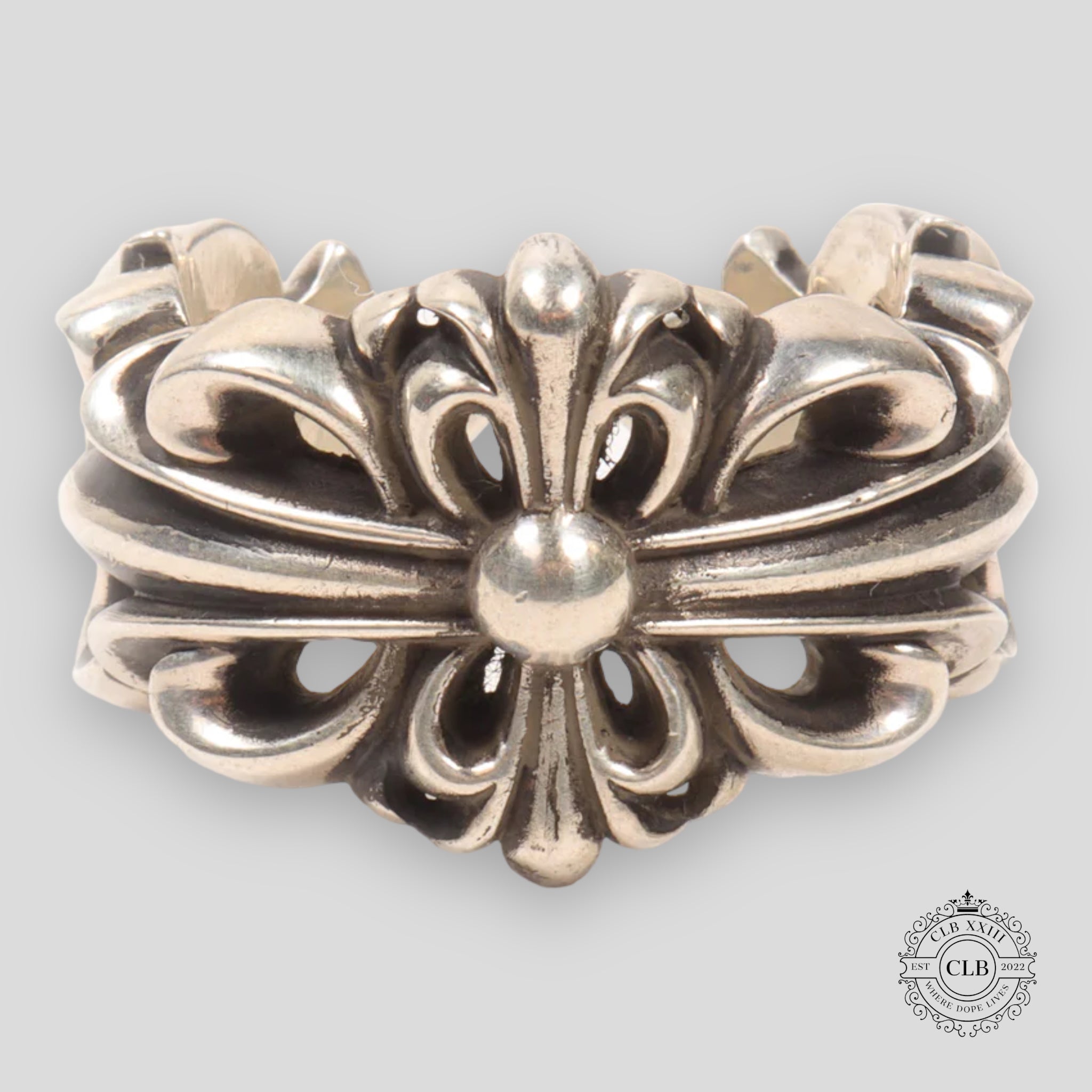 CHROME HEARTS DOUBLE FLORAL RING