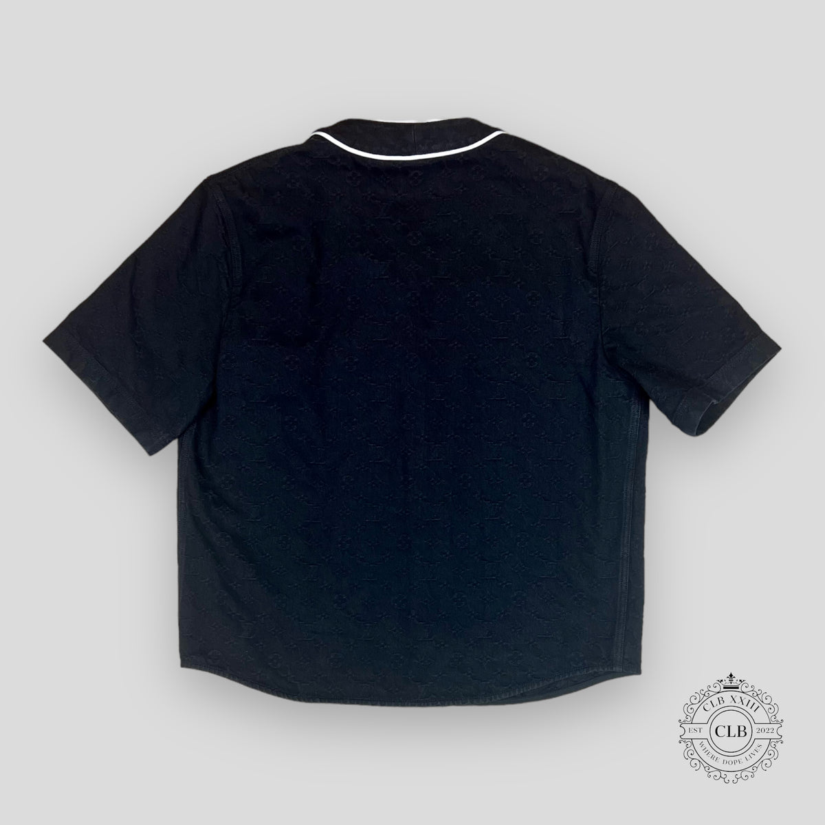 Louis Vuitton Monogram Denim Short Sleeve Shirt in Black